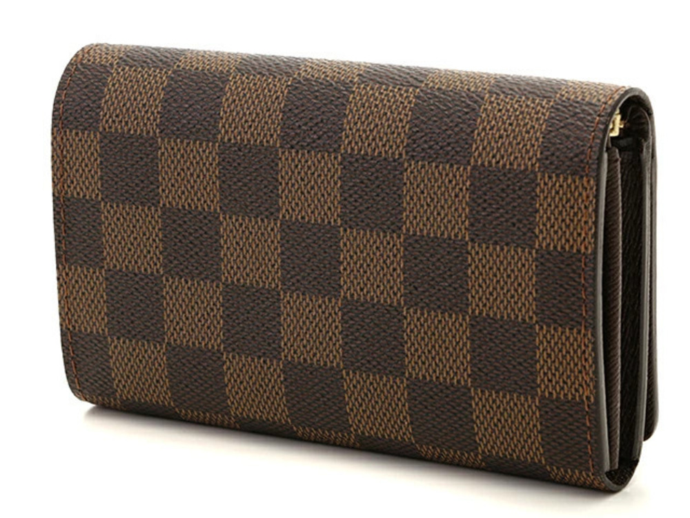 Louis Vuitton Bi Wallet Damier Portefeuille Trsor fold Brown